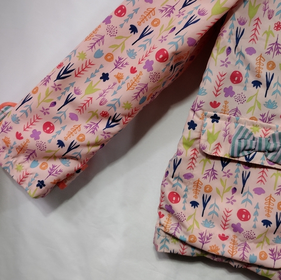 SOLD Matilda Jane Down Came The Rain Coat Girls 6 Pink Floral Hooded - Picture 6 of 10